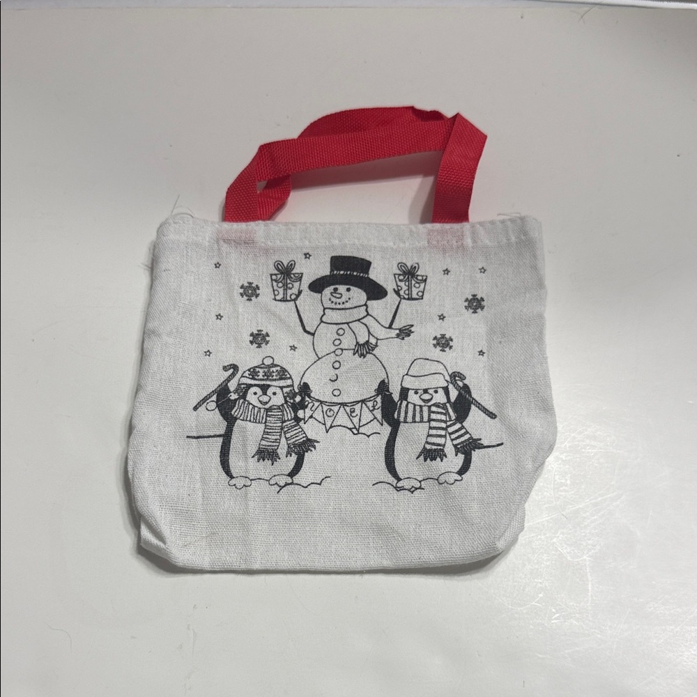 Charming Holiday Tote with Red Handles